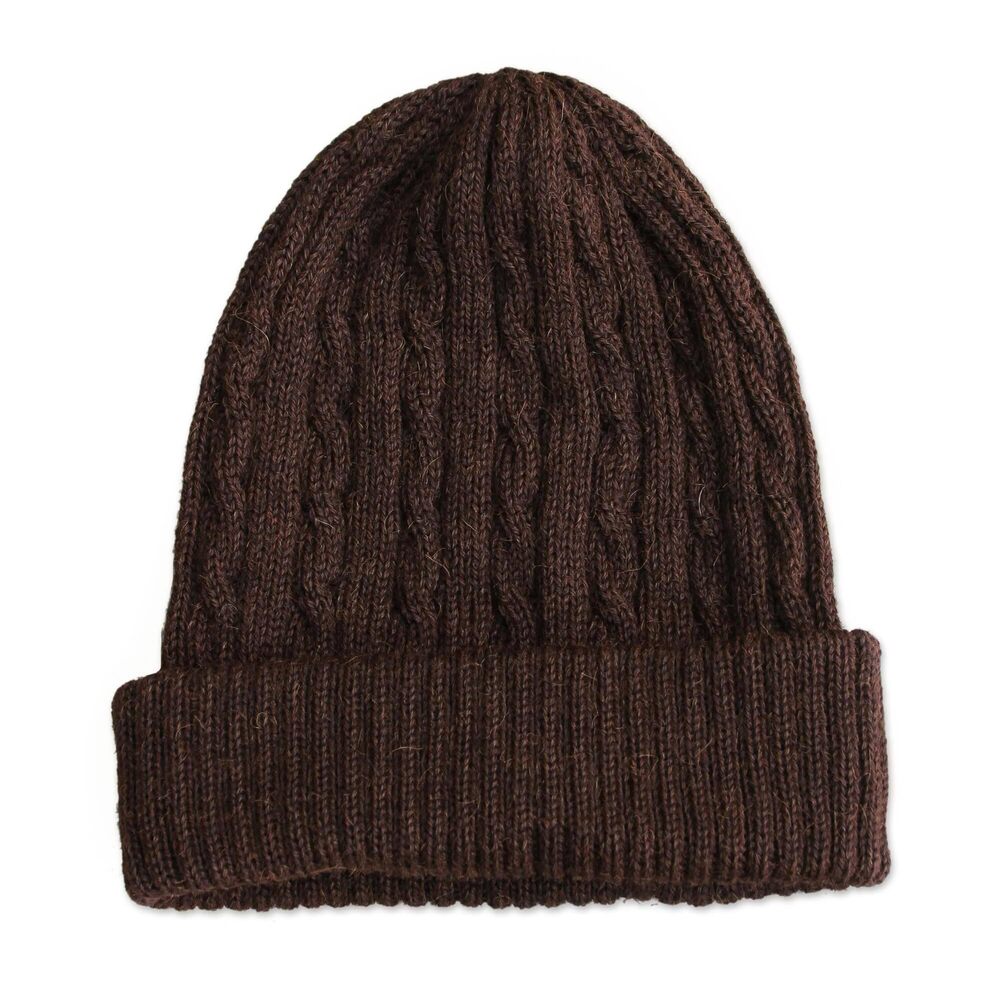 8303 Artisan Handmade 100% Alpaca hat Woven Wool Beanie Accessories Hats